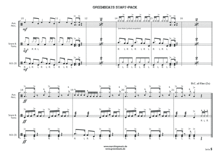 START PACK (greenbeats) - 7 Pieces for Percussion Ensemble image number null