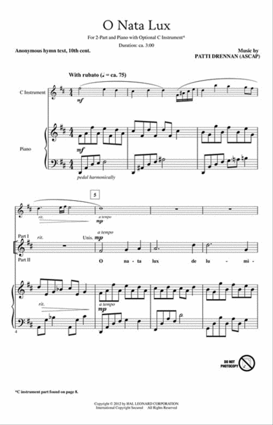 O nata lux O nata lux 2-Part scores gallery preview page 2