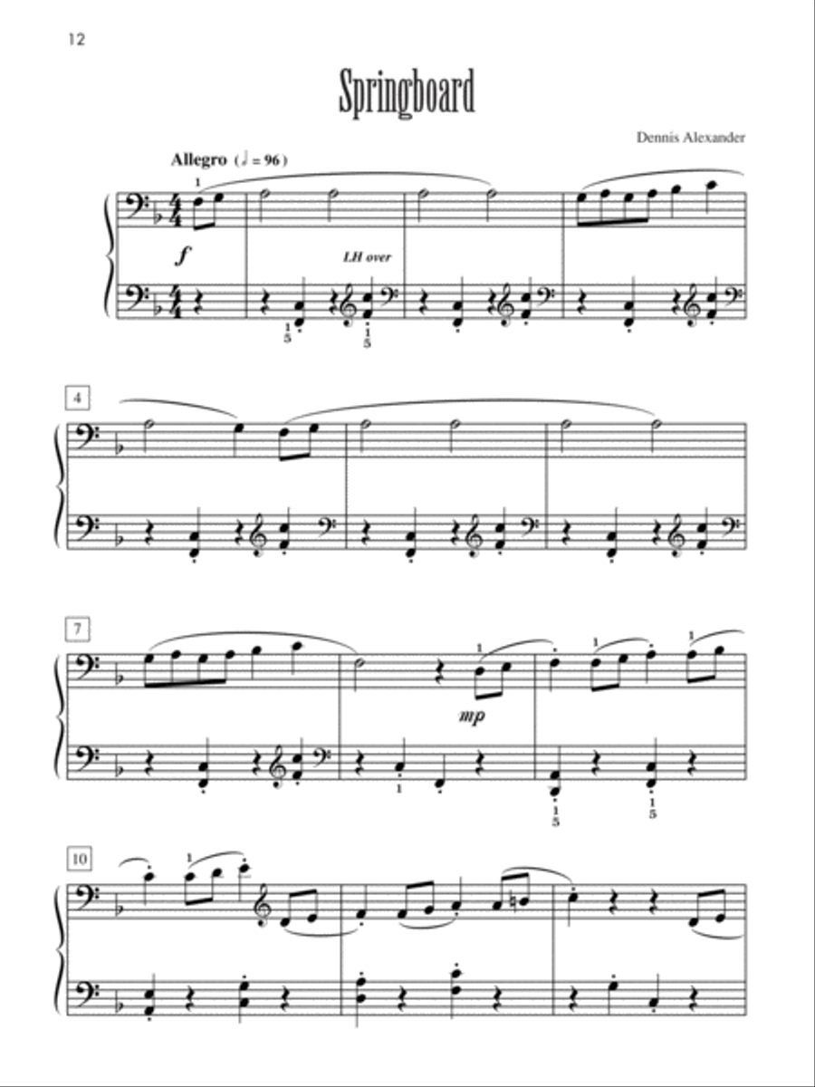 The Best of Dennis Alexander, Book 1 Easy Piano scores gallery preview page 9