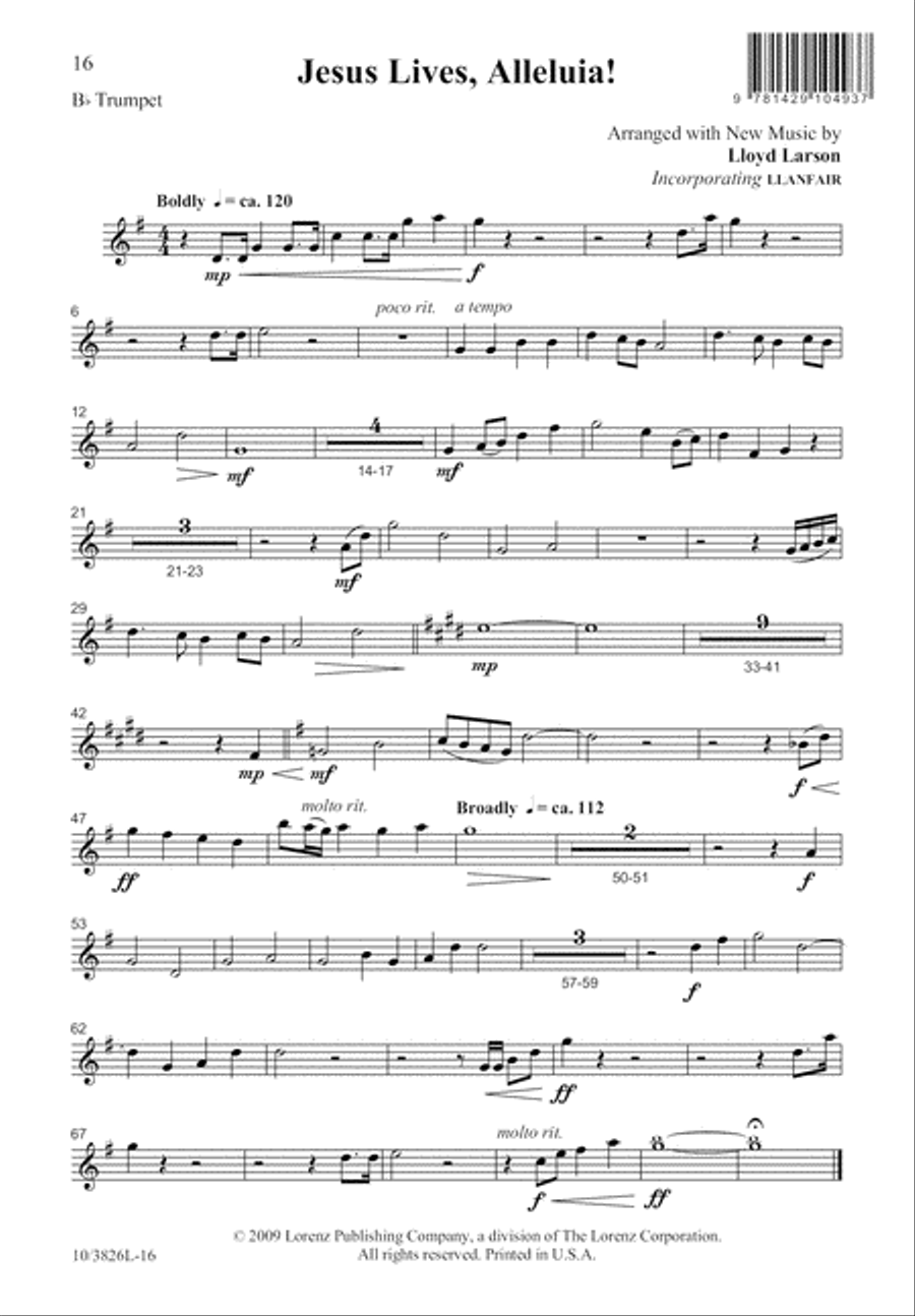 Jesus Lives, Alleluia! 4-Part scores gallery preview page 16