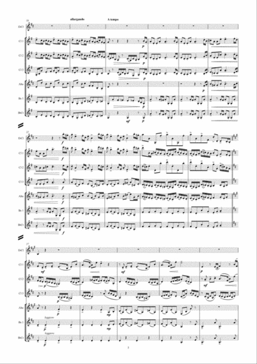 English Suite arr. clarinet choir Clarinet Choir scores gallery preview page 3