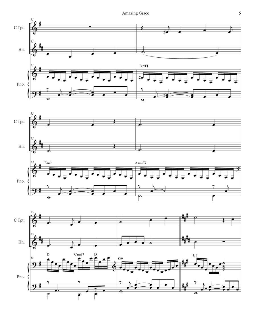 Amazing Grace (with 