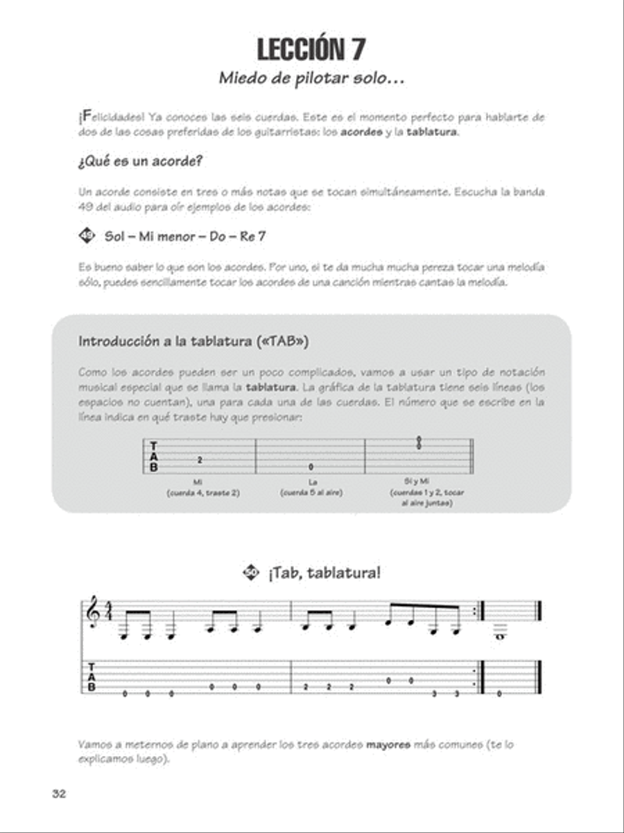 FastTrack Guitar Method – Spanish Edition - Level 1 Guitar Tablature scores gallery preview page 10