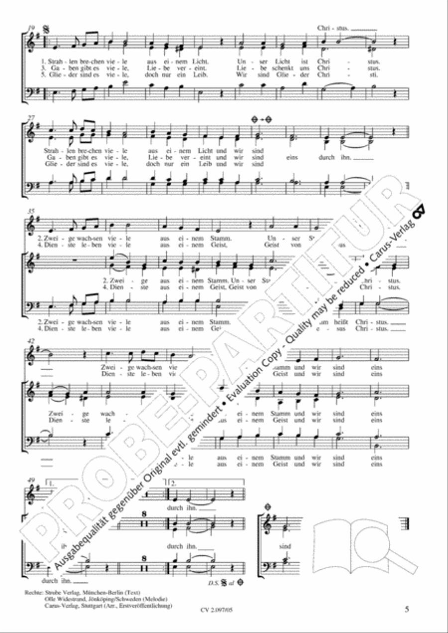 Pop-Chorbuch zum EG: Morning has broken Choir scores gallery preview page 6