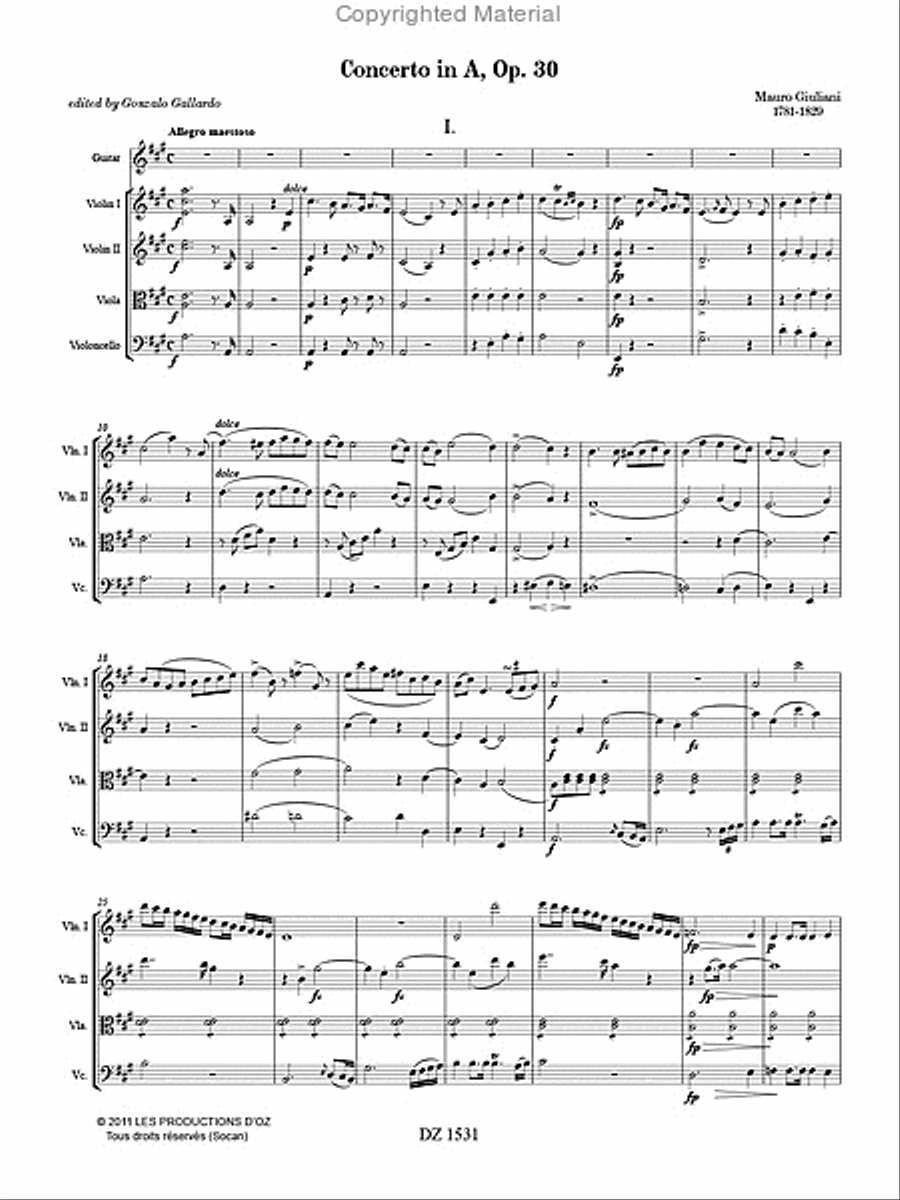 Concerto in A, opus 30 String Orchestra scores gallery preview page 2