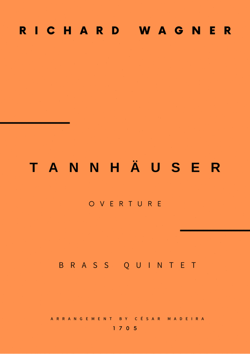 Tannhäuser (Overture) - Brass Quintet (Full Score) - Score Only image number null
