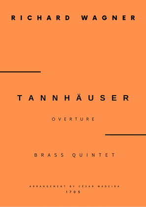 Book cover for Tannhäuser (Overture) - Brass Quintet (Full Score) - Score Only