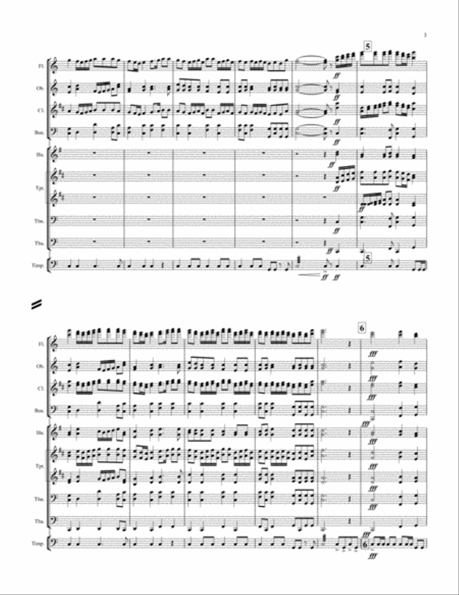 Passameze (from Terpsichore Dances 1612) Large Ensemble scores gallery preview page 3