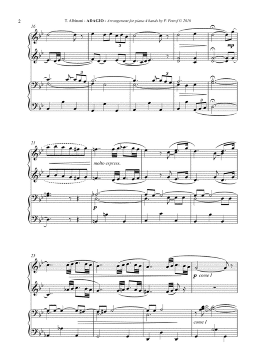 T. Albinoni - ADAGIO - piano 4 hands image number null