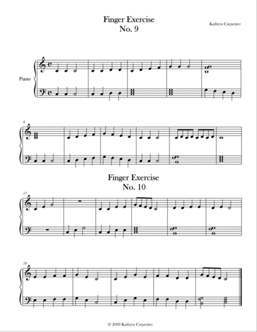 Finger Exercise No. 9 & 10 (Key of C)