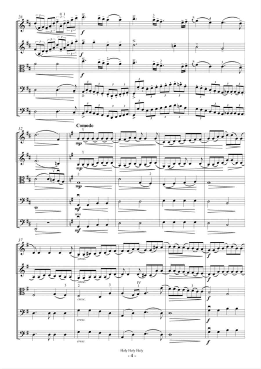 Holy Holy Holy (For String Orchestra) String Orchestra scores gallery preview page 4