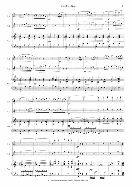 Carillon from "L'Arlésienne" - for 2 Flutes & Piano image number null