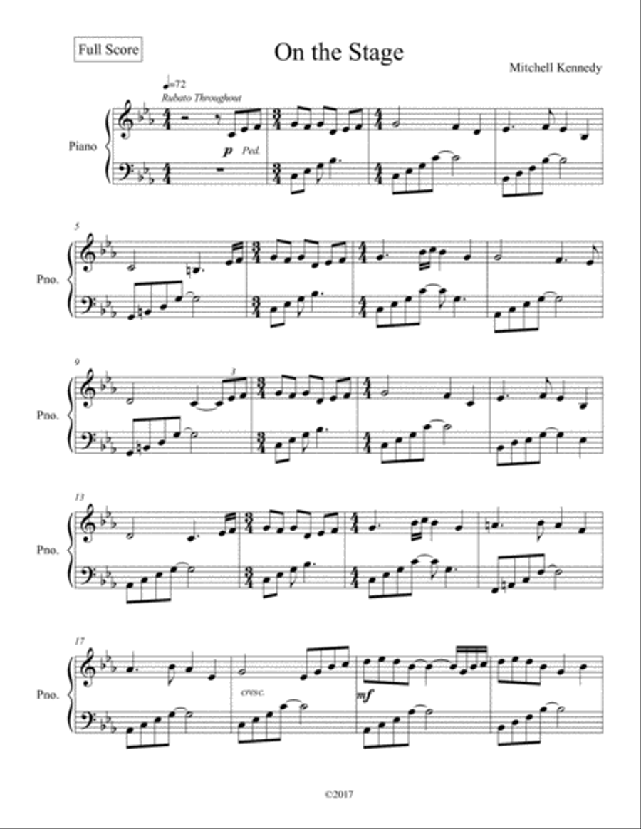 On the Stage Piano Solo scores gallery preview page 1