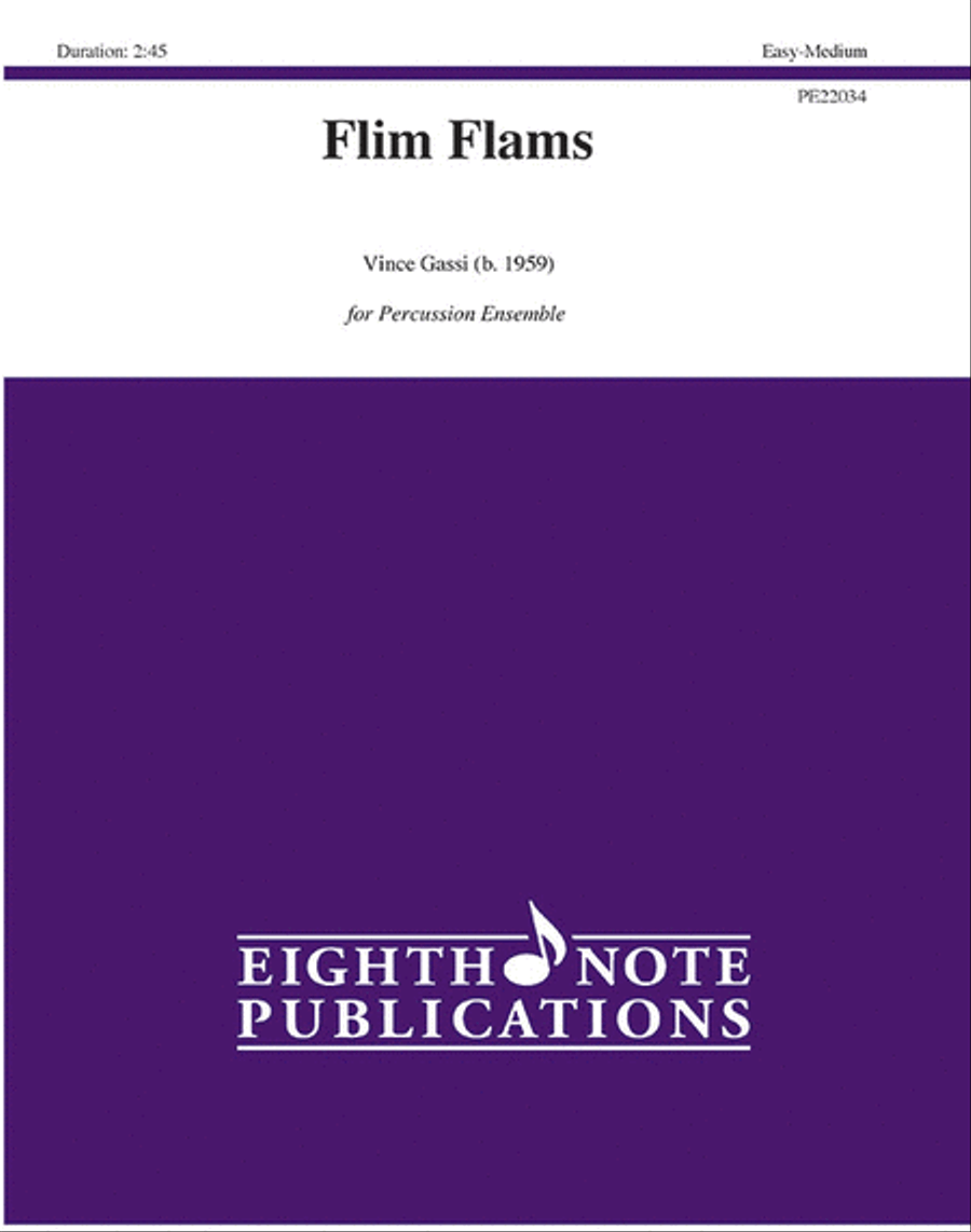 Flim Flams Percussion Ensemble scores gallery preview page 1