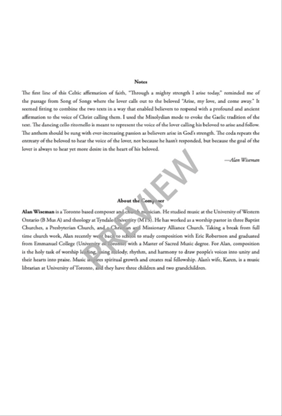 I Arise Today 4-Part scores gallery preview page 2