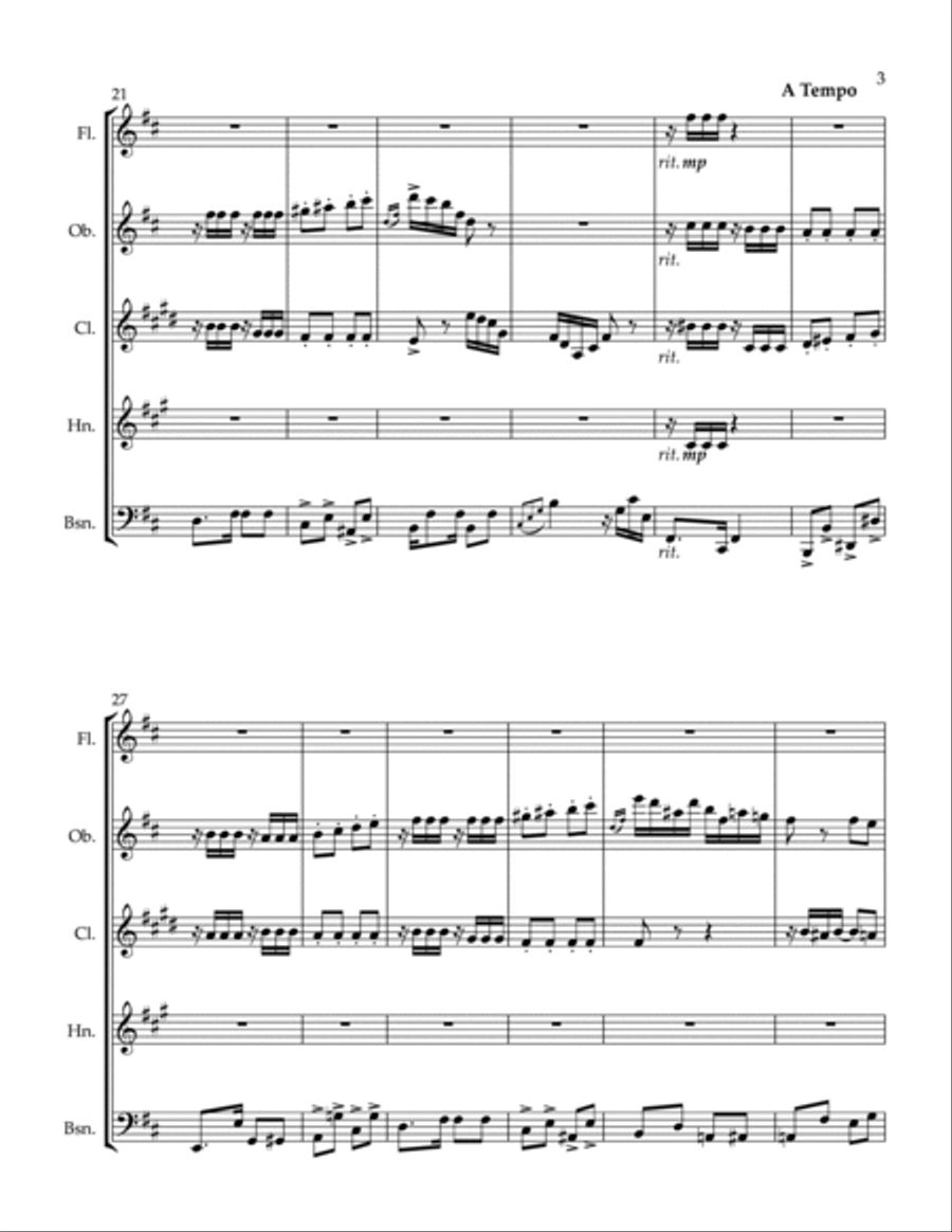 Floraux Floraux Woodwind Quintet scores gallery preview page 6