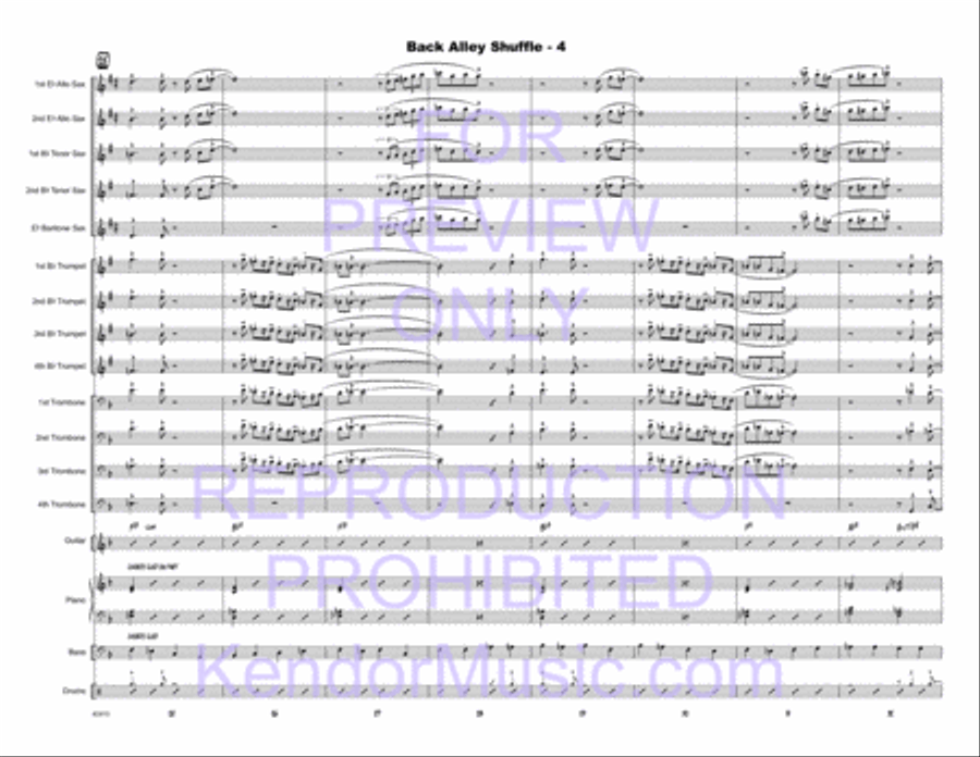 Back Alley Shuffle Jazz Ensemble scores gallery preview page 5