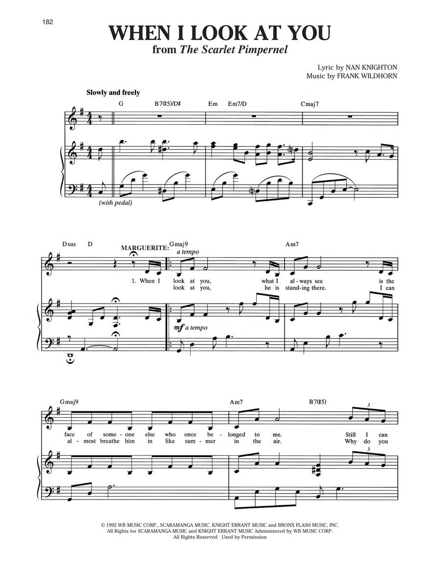 When I Look At You (from The Scarlet Pimpernel) Voice scores gallery preview page 1