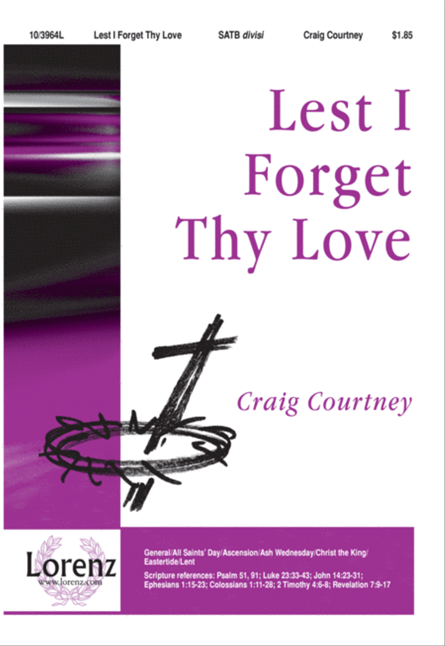 Lest I Forget Thy Love Divisi scores gallery preview page 1