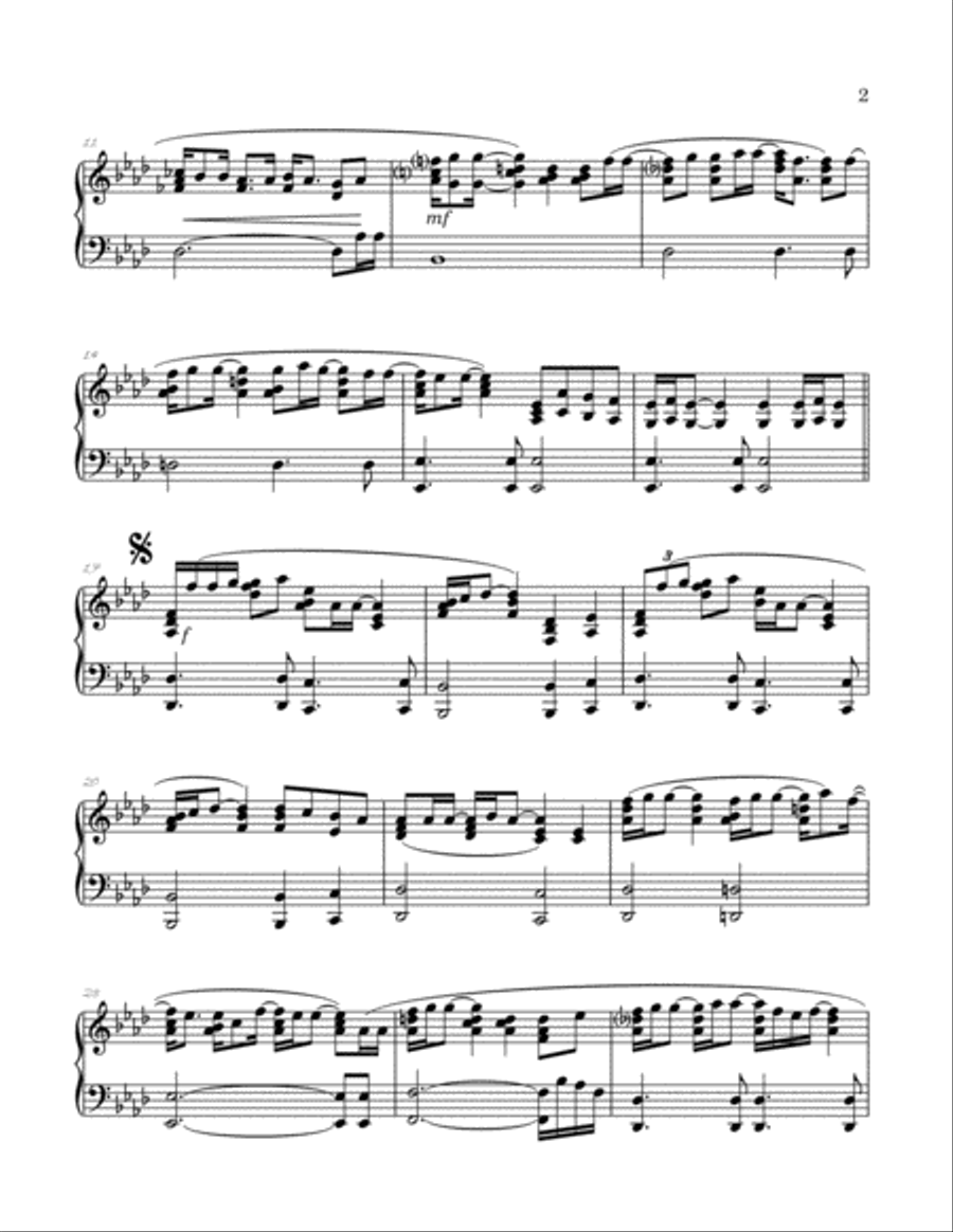 Someone Saved My Life Tonight Piano Solo scores gallery preview page 3