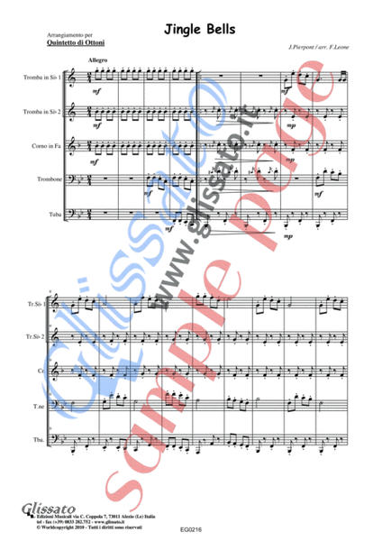 Stelle di Natale (Christmas stars) 6 tunes for Brass Quintet (score & parts) image number null