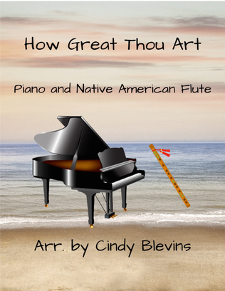 Book cover for How Great Thou Art, for Piano and Native American Flute