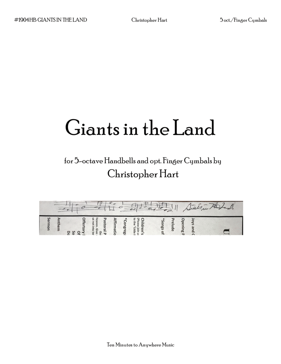 Giants in the Land Handbell Choir scores gallery preview page 1