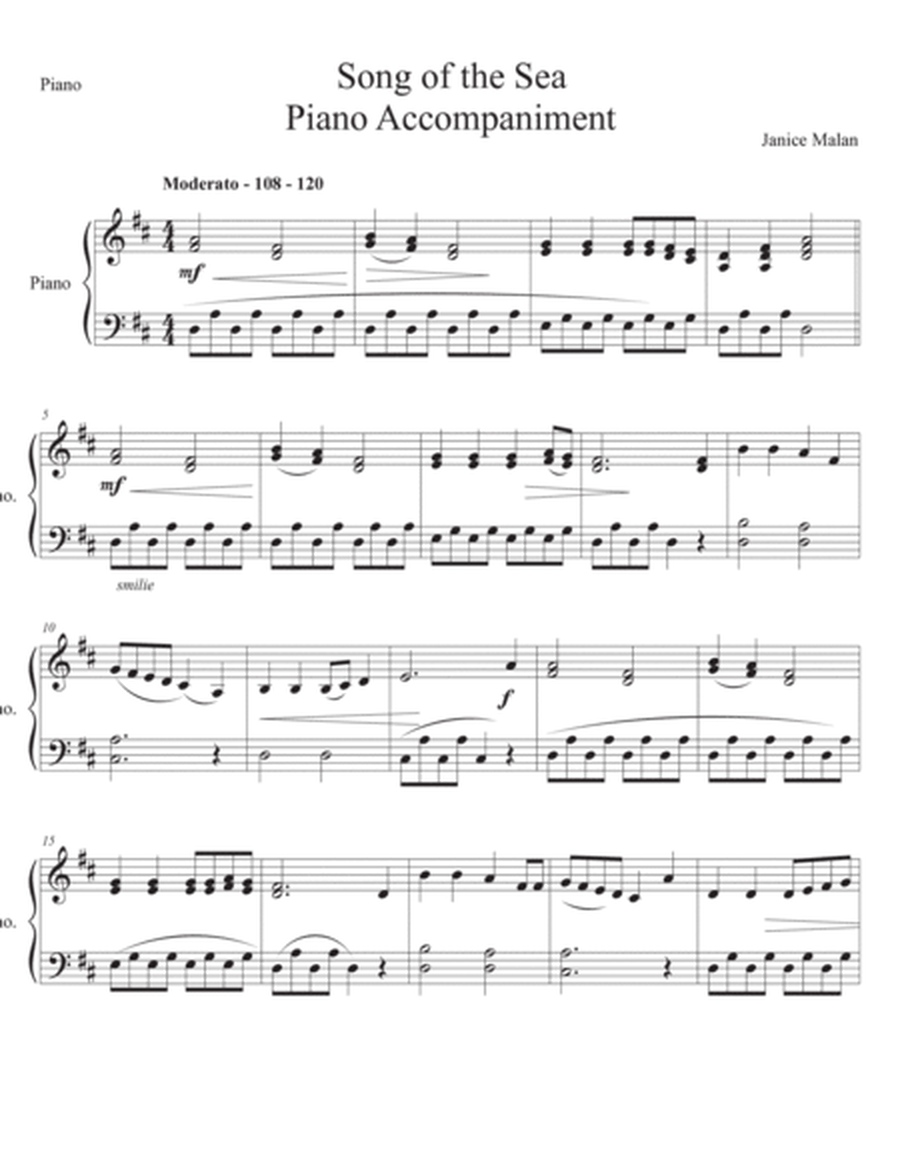 Song of the Sea for Viola solo with piano accompaniment