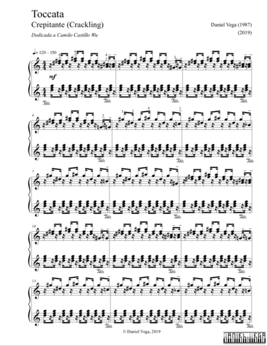 Toccata Crackling (Crepitante) Piano Method scores gallery preview page 1