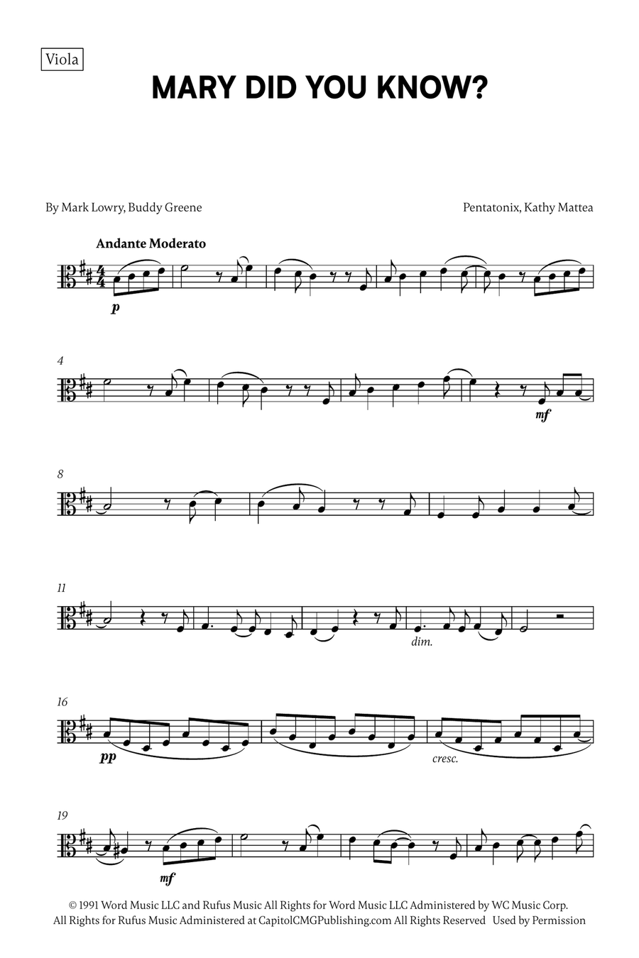 Mary, Did You Know? String Duet scores gallery preview page 4