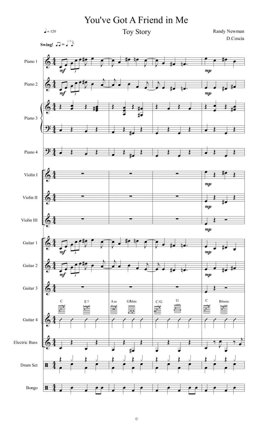 You've Got A Friend In Me Concert Band scores gallery preview page 1
