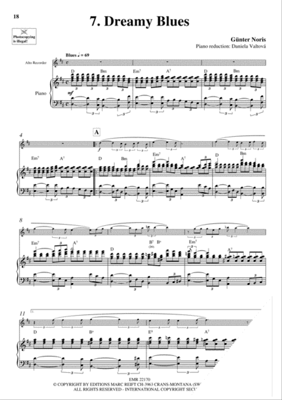 20 Greatest Slow Melodies Alto Recorder scores gallery preview page 9