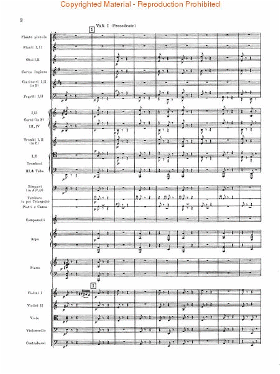 Rhapsody on a Theme of Paganini, Op. 43 Orchestra scores gallery preview page 3