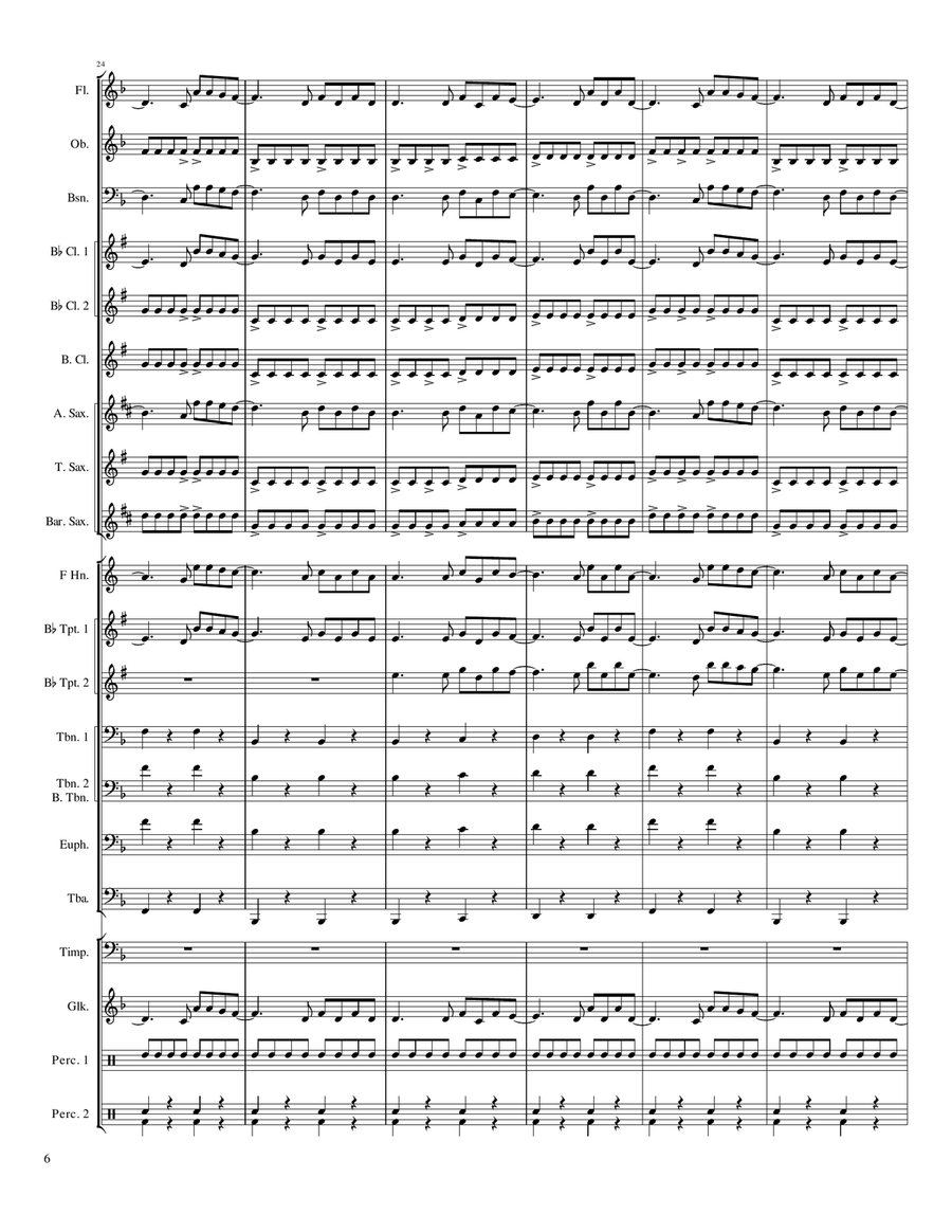 Victory from Battlecry by Two Steps From Hell arranged for Concert Band Concert Band scores gallery preview page 6