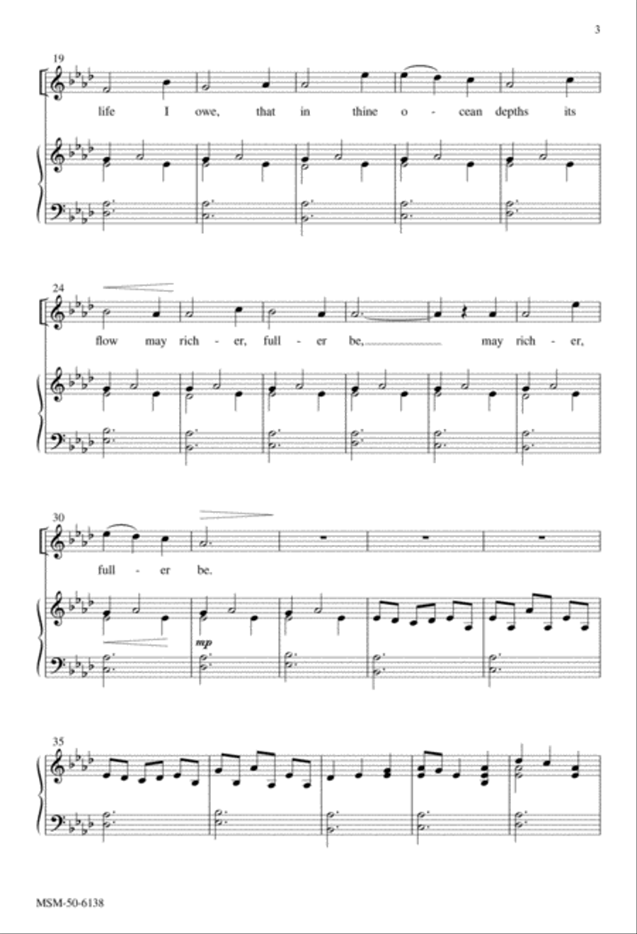 O Love That Wilt Not Let Me Go 4-Part scores gallery preview page 2