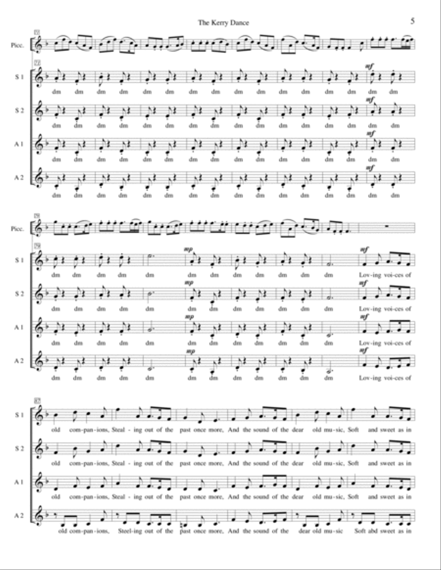 Four Irish Ballads SSAA scores gallery preview page 4