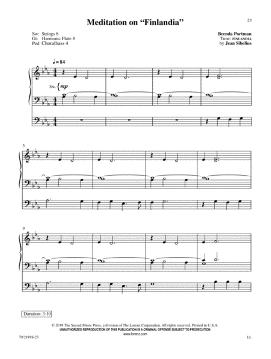 Peace Like a River Organ Solo scores gallery preview page 8