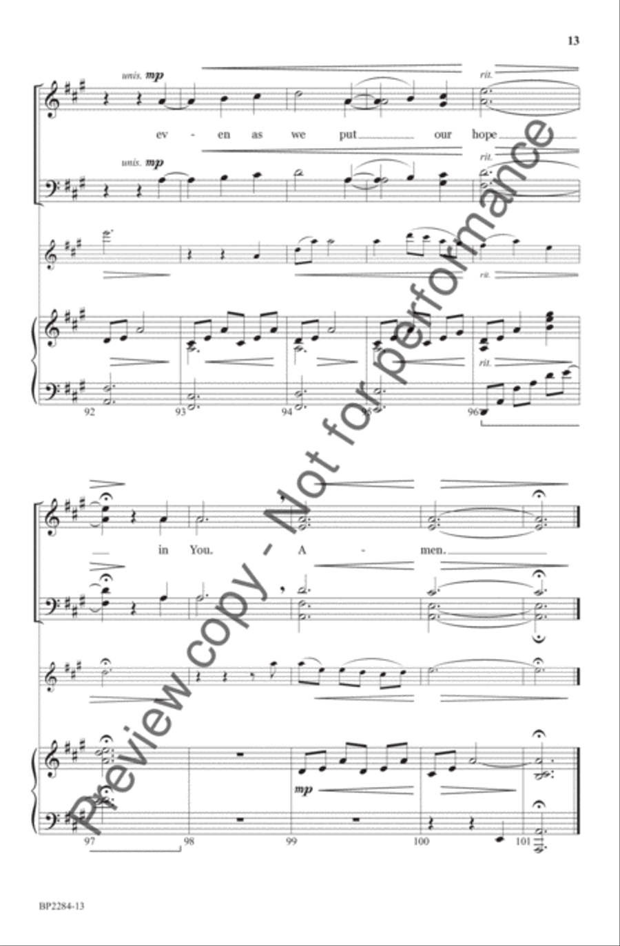 A New Song - Courtney 4-Part scores gallery preview page 14