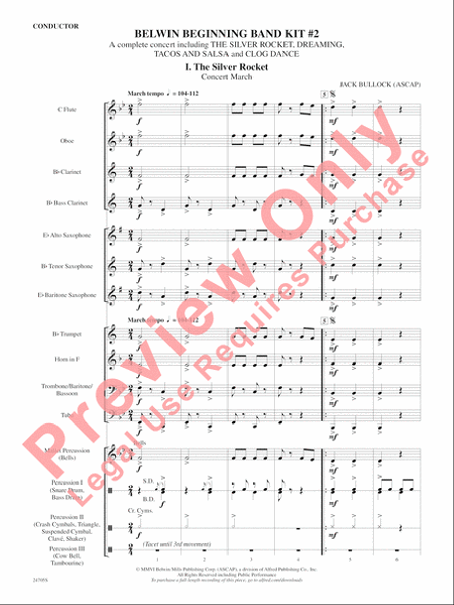 Belwin Beginning Band Kit #2 Concert Band scores gallery preview page 4