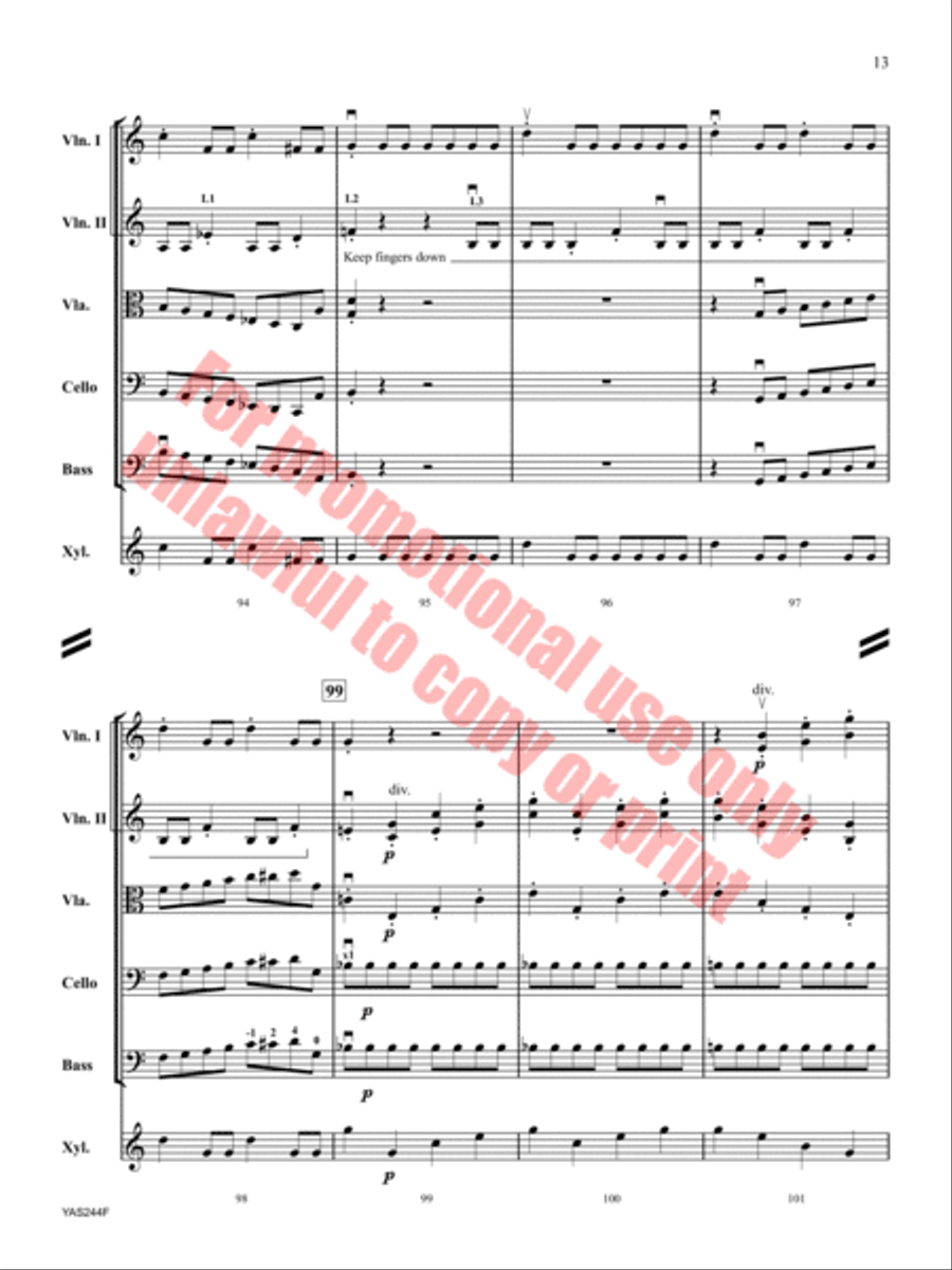 Fossils and Finale Orchestra scores gallery preview page 13