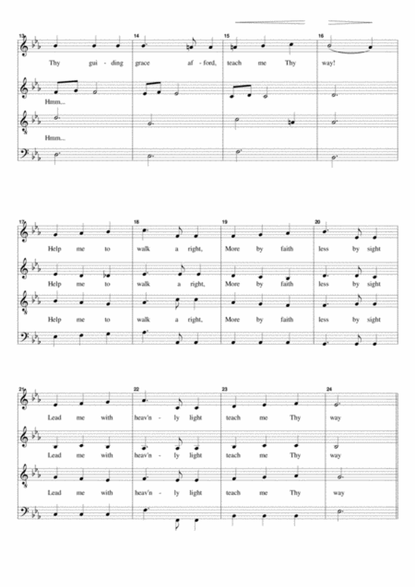 Teach Me Thy Way, O Lord (for SATB a cappella)