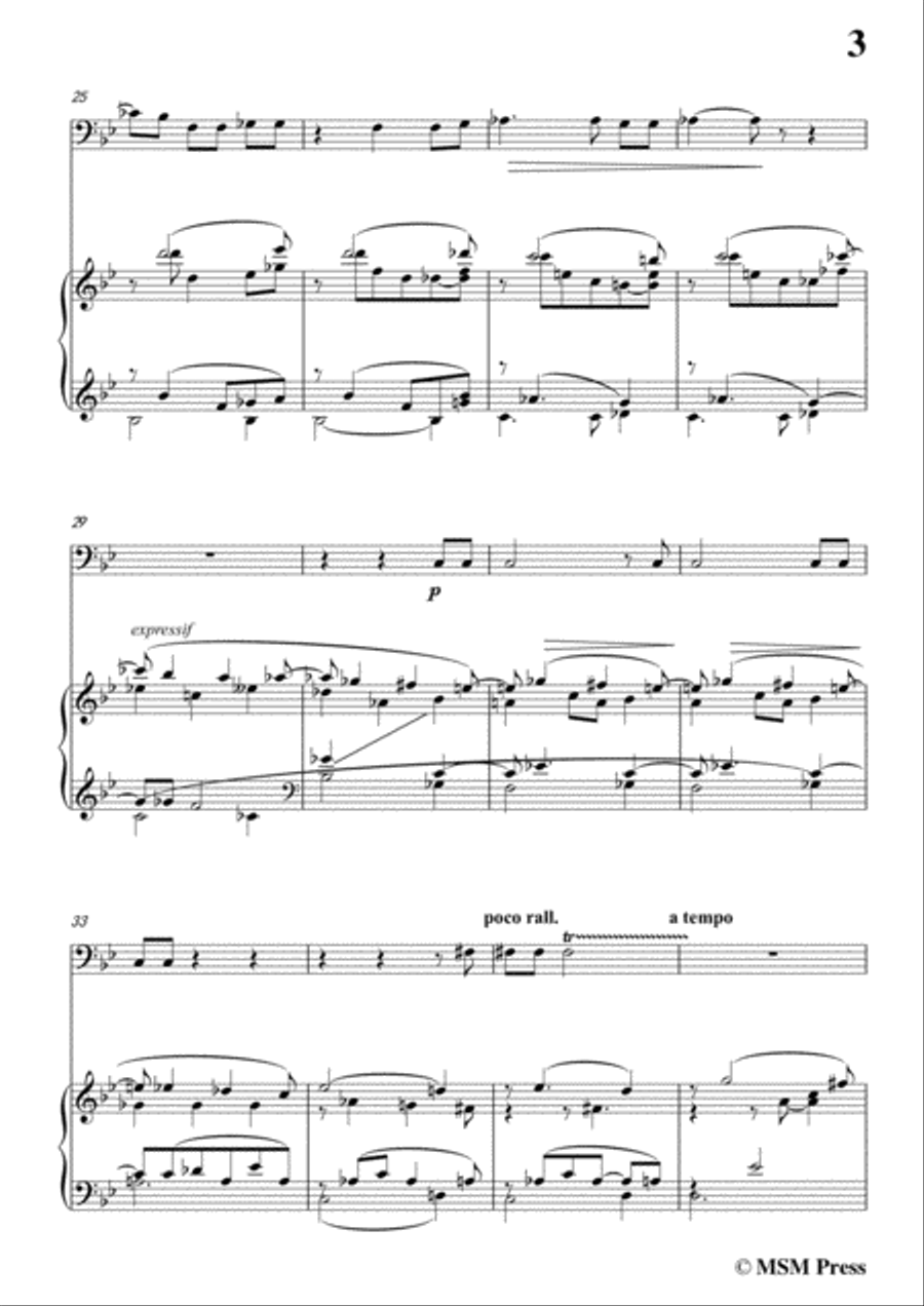 Duparc-Soupir,for Cello and Piano Piano Accompaniment scores gallery preview page 5