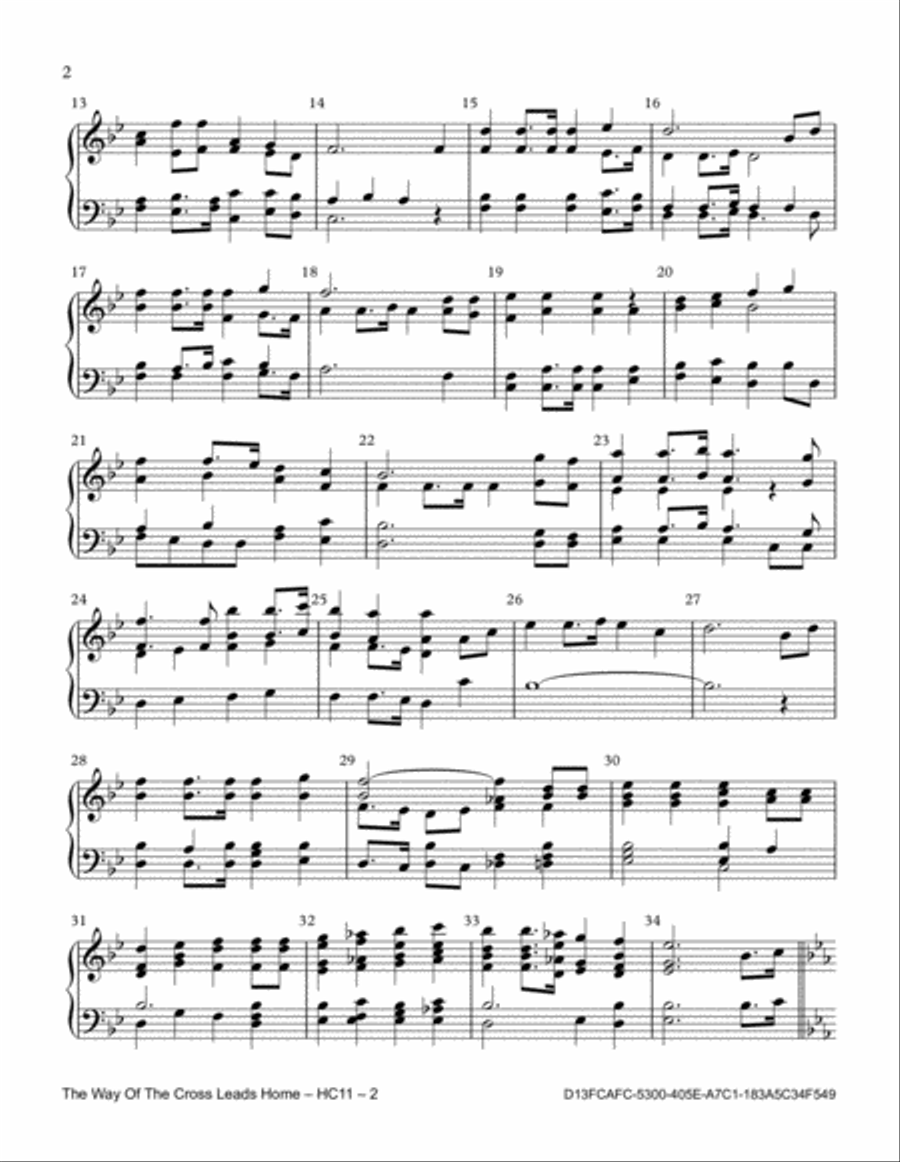 The Way Of The Cross Leads Home Handbell Choir scores gallery preview page 2