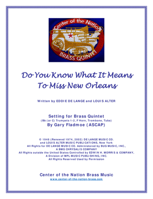 Book cover for Do You Know What It Means To Miss New Orleans