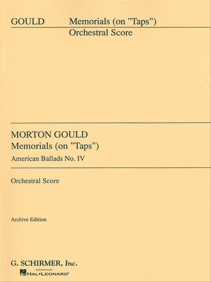 IV. Memorials IV. Memorials Orchestra scores gallery preview page 1
