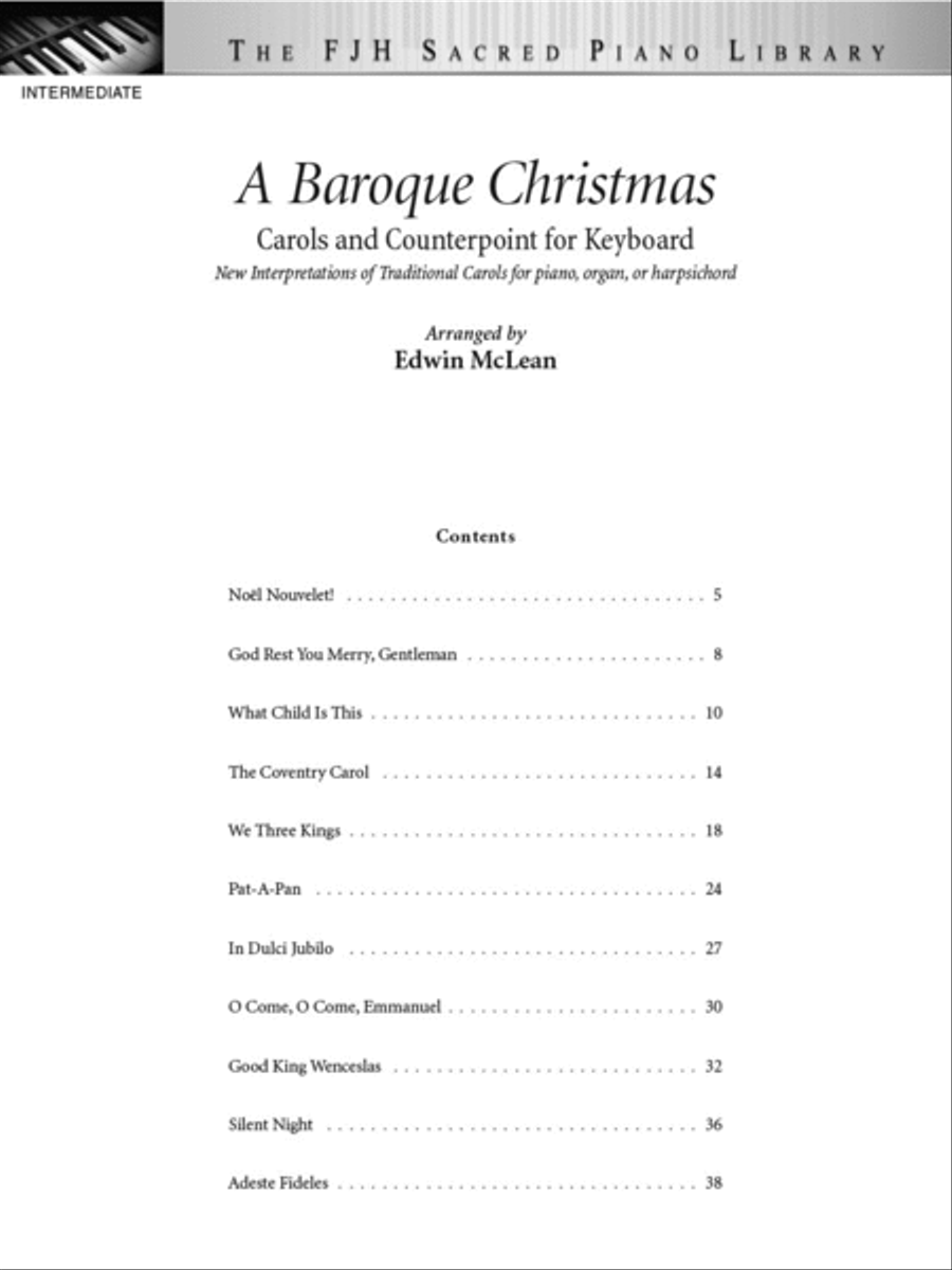 A Baroque Christmas A Baroque Christmas Piano Solo scores gallery preview page 2