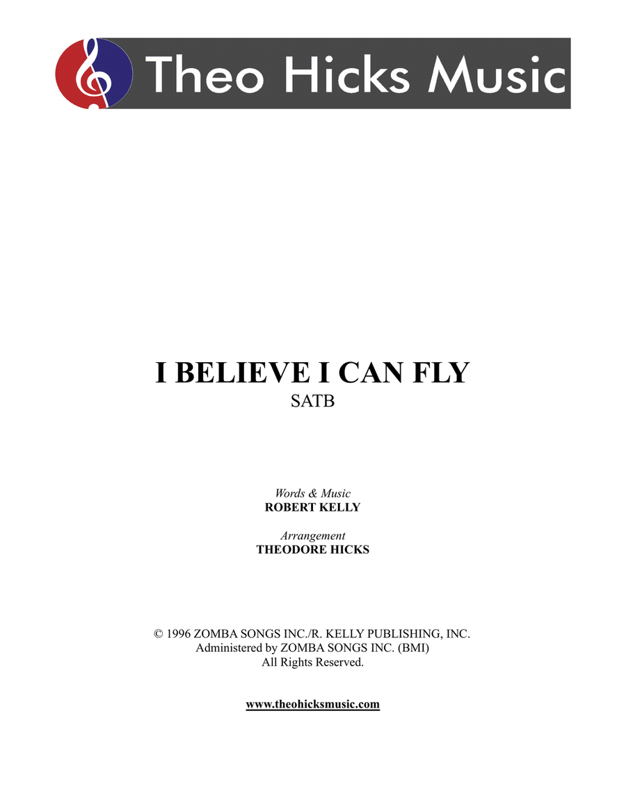 I Believe I Can Fly I Believe I Can Fly 4-Part scores gallery preview page 1