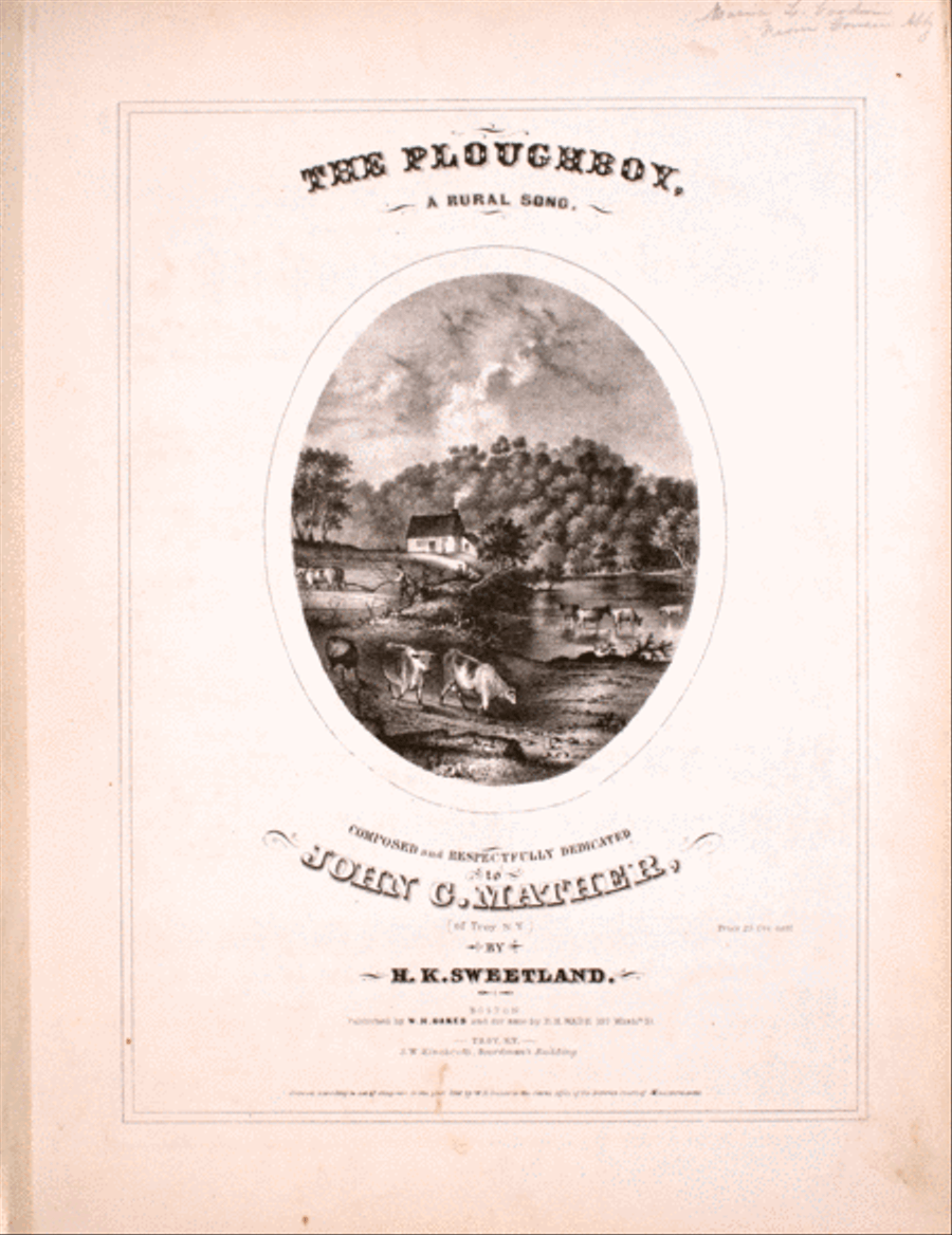 The Ploughboy. A Rural Song Voice scores gallery preview page 1