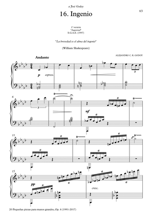 20 Piezas, Op. 4 (2017) No. 16. Ingenio