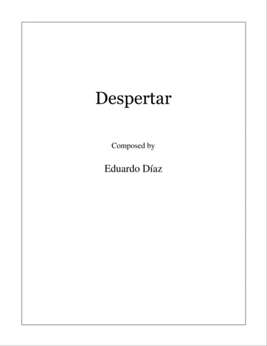 Despertar Despertar Guitar Solo scores gallery preview page 1